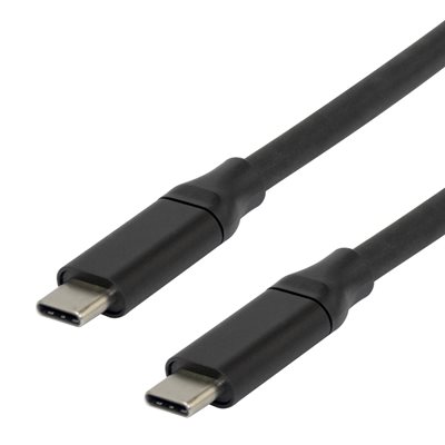 Deltaco 3.2 Gen1 USB-C -kaapeli, 5 Gbps, 8K30Hz, PD3.0 60W, 5m, musta