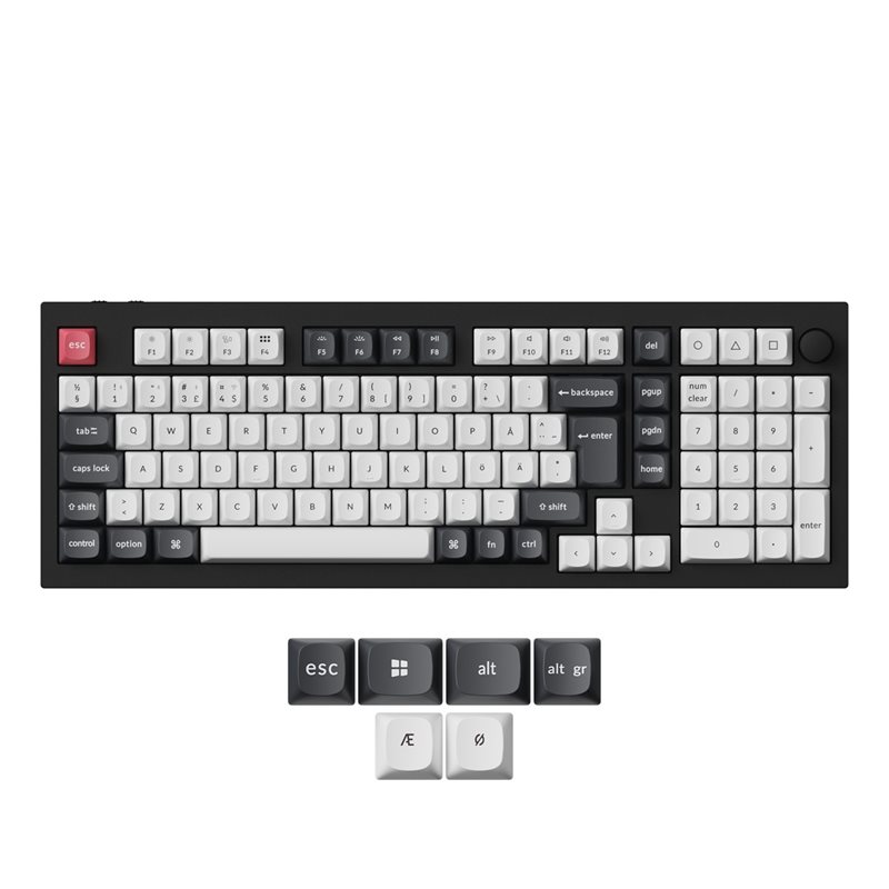 Keychron Q5 HE, langaton mekaaninen näppäimistö, 96%, Gateron 2.0 Magnetic Switch, Carbon Black