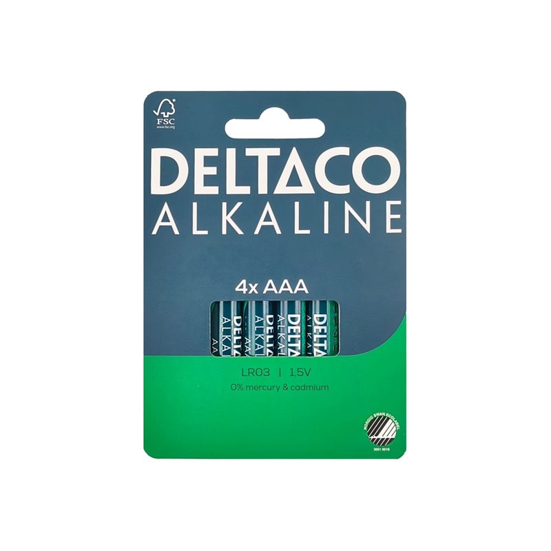 Deltaco AAA/LR03-paristo, 4kpl