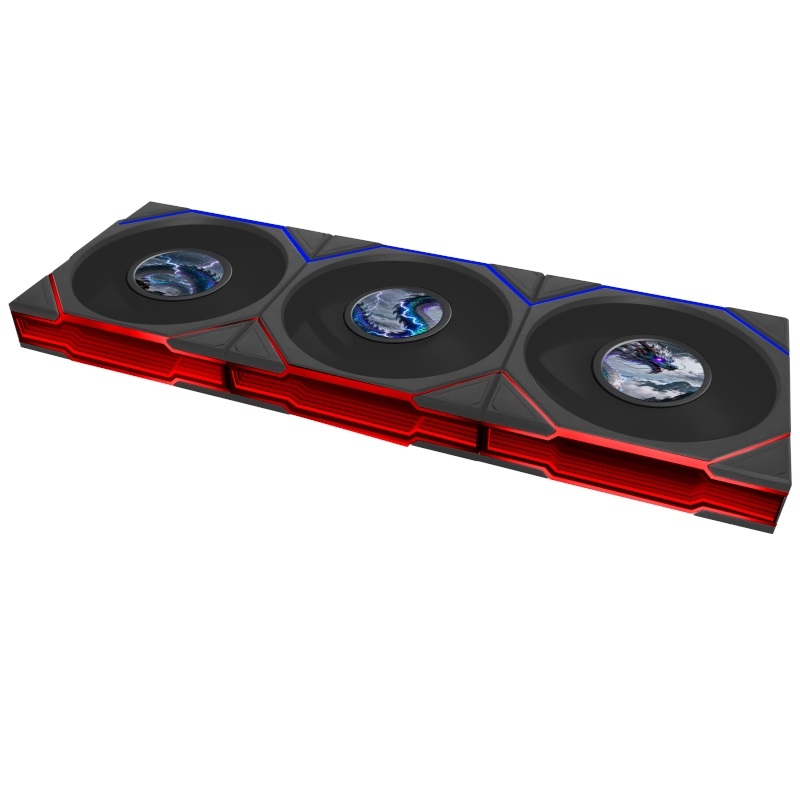 Lian Li UNI FAN TL LCD Flex Wireless 3 Pack, 120mm PWM-laitetuuletinsarja, musta