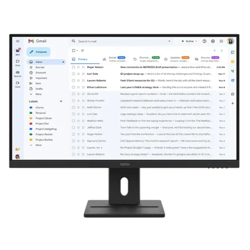Lenovo 27" ThinkVision E27-40, Full HD -monitori, musta
