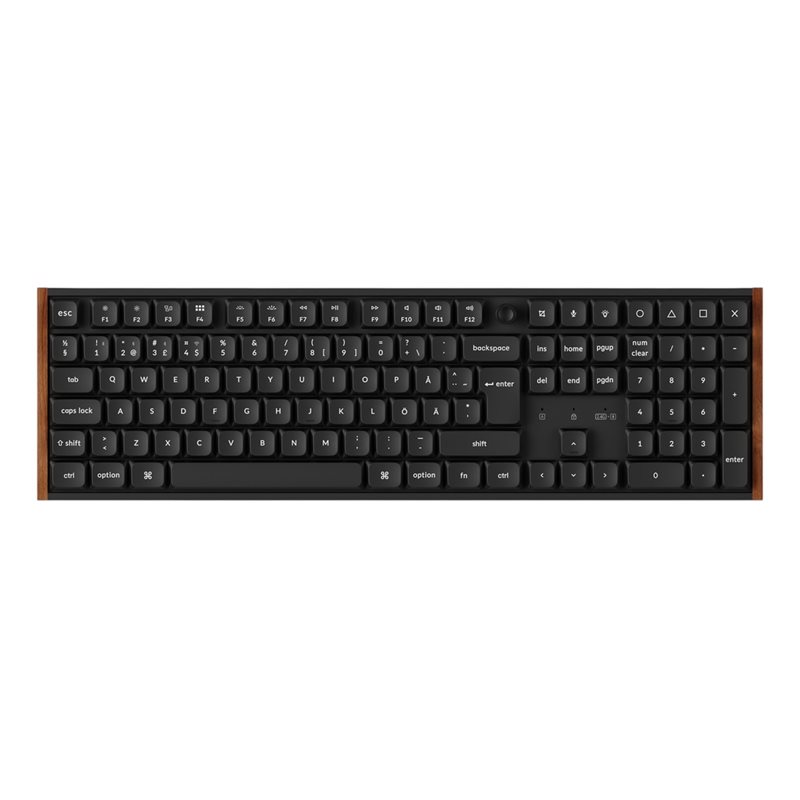Keychron K5 Ultra SE 8K, langaton mekaaninen näppäimistö, 100%, Low-Profile Milk POM Red, puu / musta