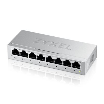 ZyXEL GS-108B v5, 8-porttinen Gigabit-kytkin, hallitsematon, hopea