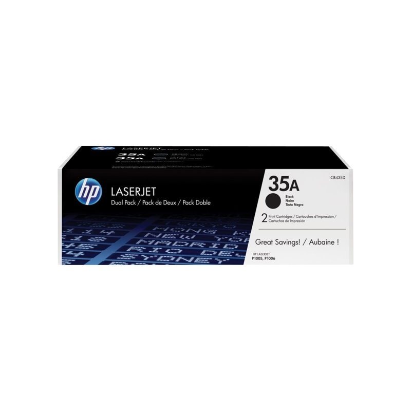 HP LaserJet CB435AD -väriainekasetti, musta, Dual Pack