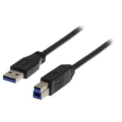Deltaco 3.2 Gen1 USB-A - USB-B -kaapeli, 2m, musta