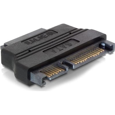 DeLock SATA 7+15-pin uros -> Slimine SATA 6+7-pin naaras -adapteri