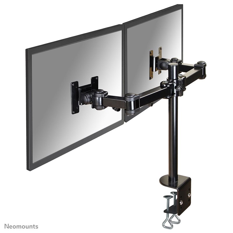 Neomounts by Newstar 10-27" x2 monitor desk mount, -pöytäteline kahdelle näytölle, musta