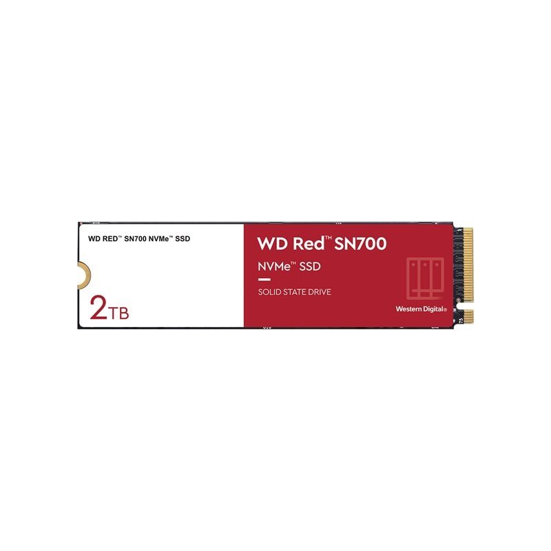 Western Digital 2TB WD Red SN700 NVMe SSD -levy, M.2 2280, PCIe 3.0 x4, 3400/2900 MB/s