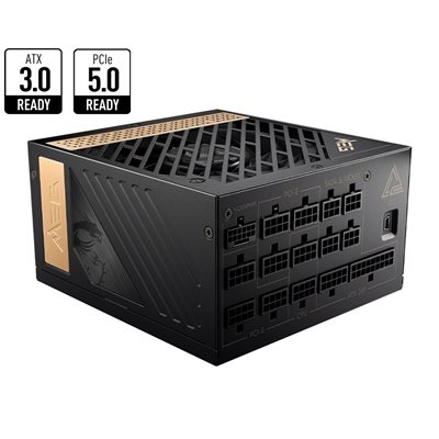 MSI 1300W MEG Ai1300P PCIE5, modulaarinen ATX-virtalähde, PCIe 5.0, 80 Platinum