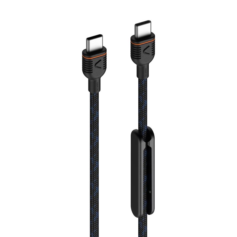 Unisynk 2.0 USB-C -kaapeli, 60W, 1,2m, musta (Poistotuote! Norm. 18,90€)
