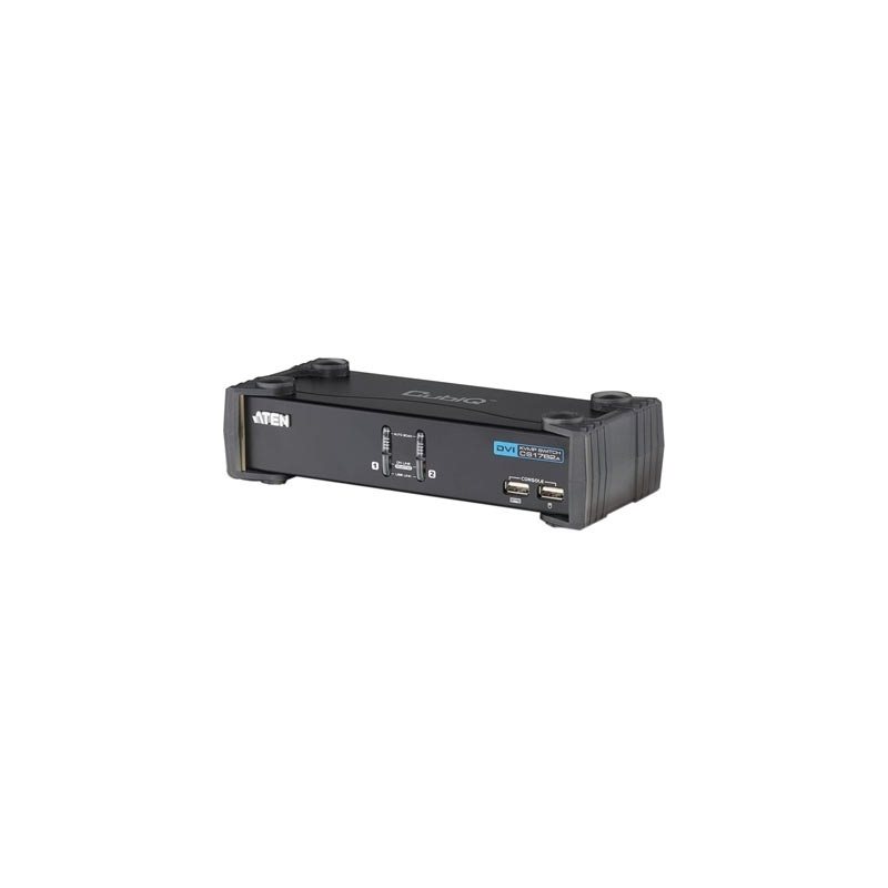 Aten KVM-kytkin, 1 ohjaa 2 konetta, DVI/USB, + 2xUSB-porttia