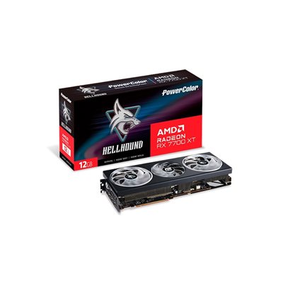 PowerColor Radeon RX 7700 XT Hellhound -näytönohjain, 12GB GDDR6