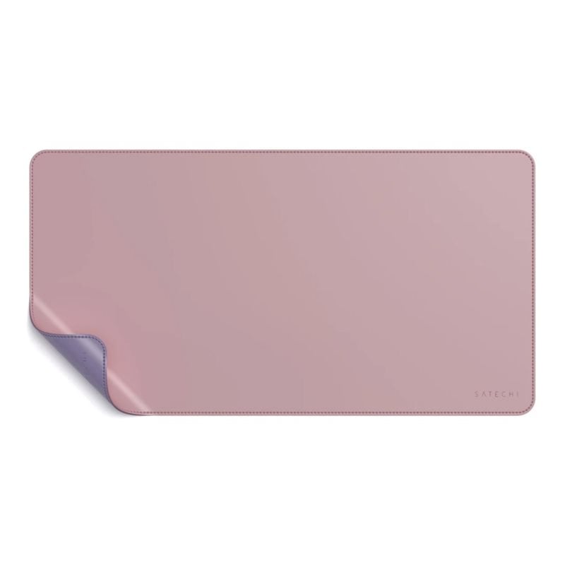 Satechi Eco-Leather Deskmate -hiirimatto, kaksipuolinen, vaaleanpunainen/violetti