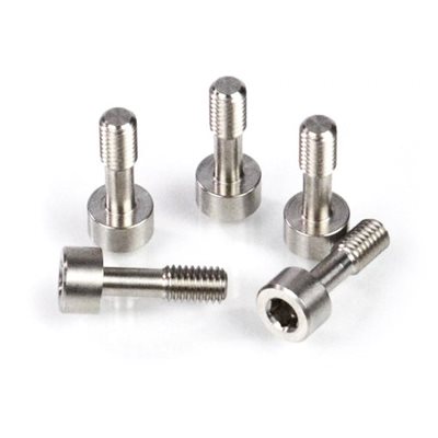 Ascher Racing Captive screws for M5 threaded QRS, ruuvisarja pikalukituksille, hopea