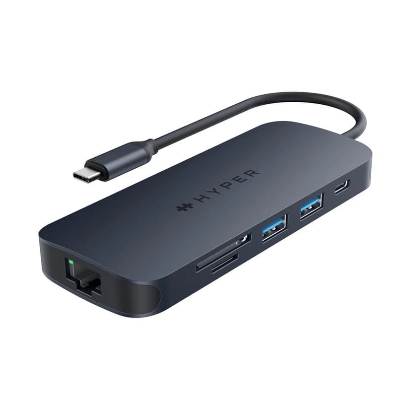 Targus HyperDrive Next 8 Port USB-C-hubi. PD3.1 140W, keskiyön sininen