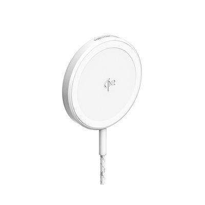 Unisynk Magneettinen langaton Qi2 -laturi, 2m, valkoinen