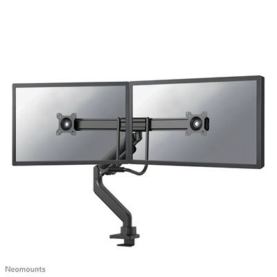 Neomounts 17-32" x2 NEXT CORE Desk Mount, näyttövarsi pöydälle kahdelle näytölle, musta