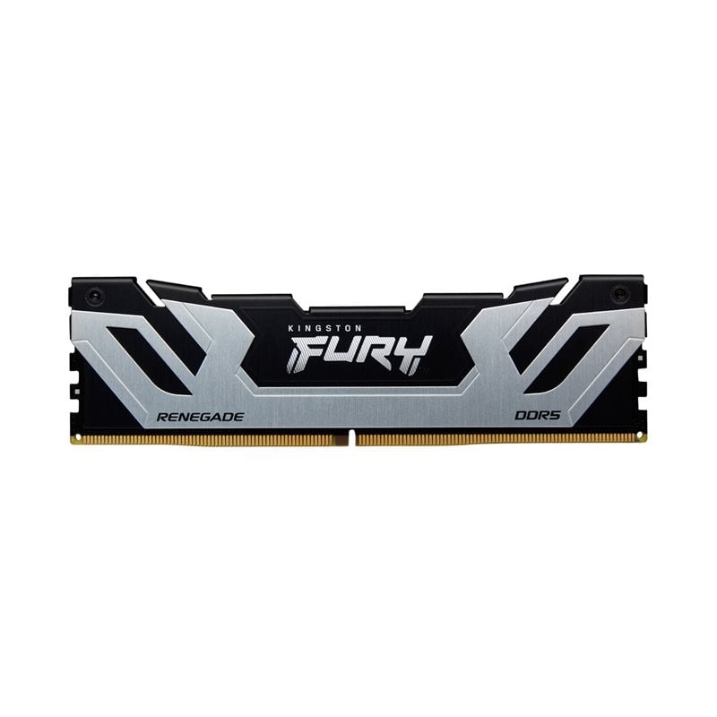 Kingston 24GB (1 x 24GB) FURY Renegade Silver, DDR5 8400MHz, CUDIMM, CL40, 1.45V, musta/hopea