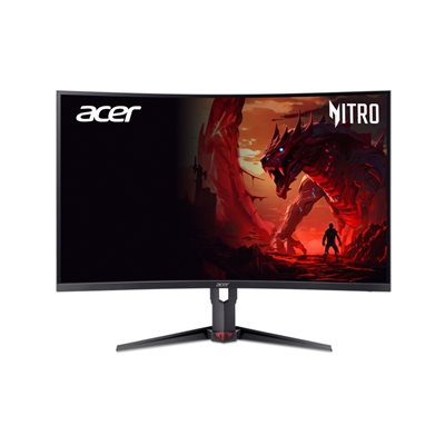Acer 31,5" Nitro XZ323QU P, kaareva 180Hz WQHD-pelimonitori, musta