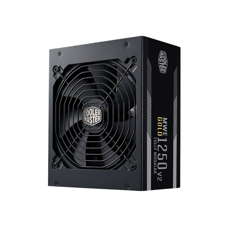 Cooler Master 1250W MWE Gold 1250 - V2, ATX-virtalähde, PCIe 5.1, 80 Plus Gold, musta