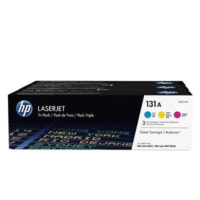 HP LaserJet UOSL1AM -väriainekasetti, keltainen/sinivihreä/magenta, Tri-Pack