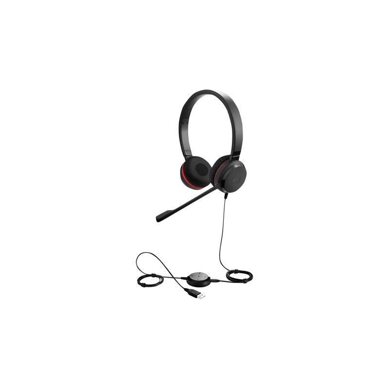 Jabra EVOLVE 30 II Stereo MS -kuulokkeet mikrofonilla, USB/3.5mm, musta