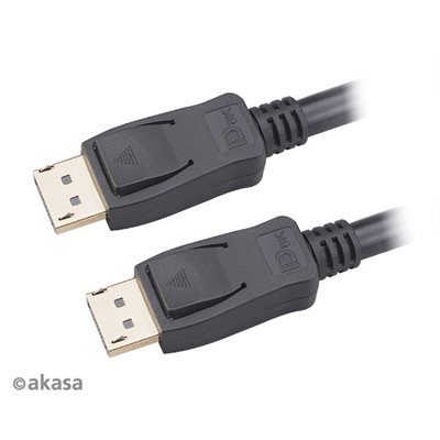 Akasa DisplayPort 1.4 -näyttökaapeli, 3m, musta