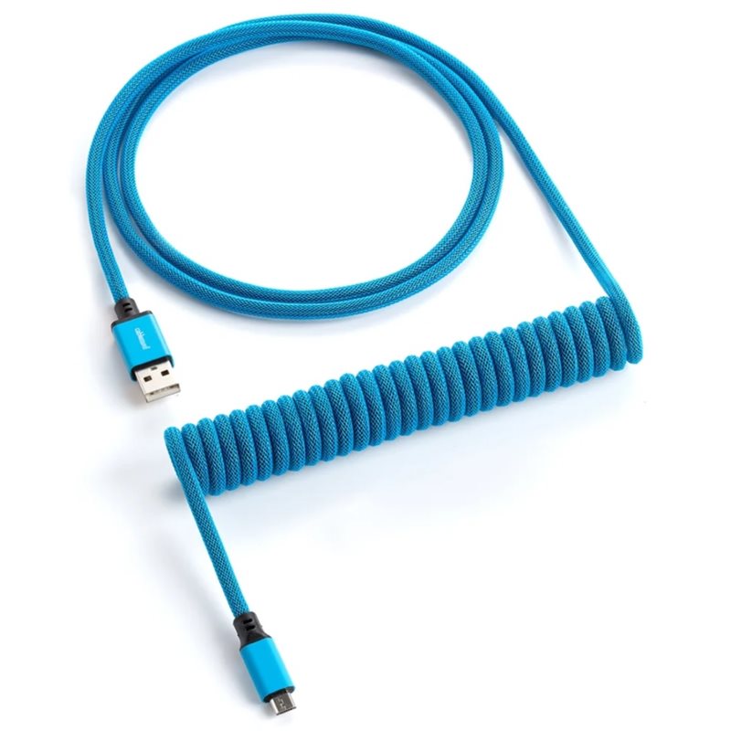 CableMod Classic Coiled Keyboard Cable, USB A -> Micro USB, 150cm, Spectrum Blue
