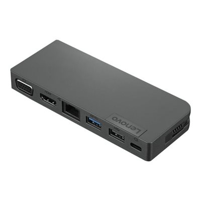 Lenovo Powered USB-C Travel Hub -telakointiasema, raudan harmaa