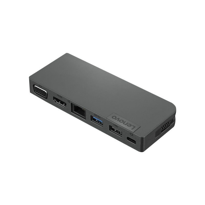 Lenovo Powered USB-C Travel Hub -telakointiasema, raudan harmaa