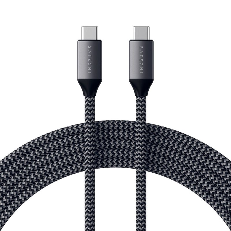 Satechi USB-C -kaapeli, 2m, harmaa/musta