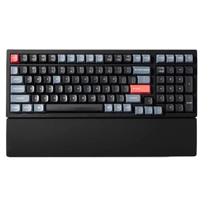 Keychron K4 Pro / Q5 / V5 Silicone Palm Rest, näppäimistön rannetuki, musta