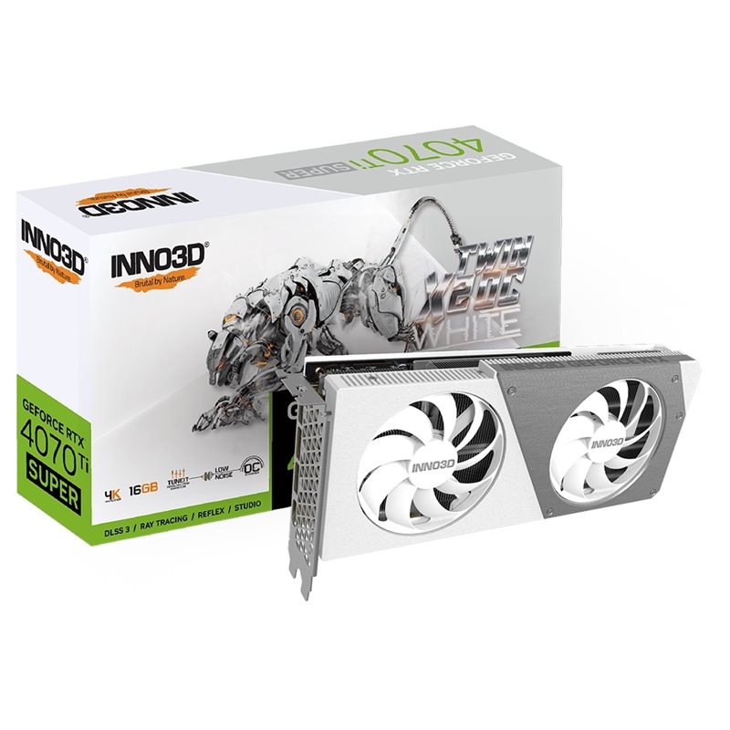 INNO3D GeForce RTX 4070 Ti SUPER TWIN X2 OC WHITE -näytönohjain, 16GB GDDR6X