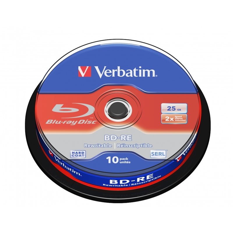 Verbatim BD-RE SL 25GB, 2x, spindle, 10kpl