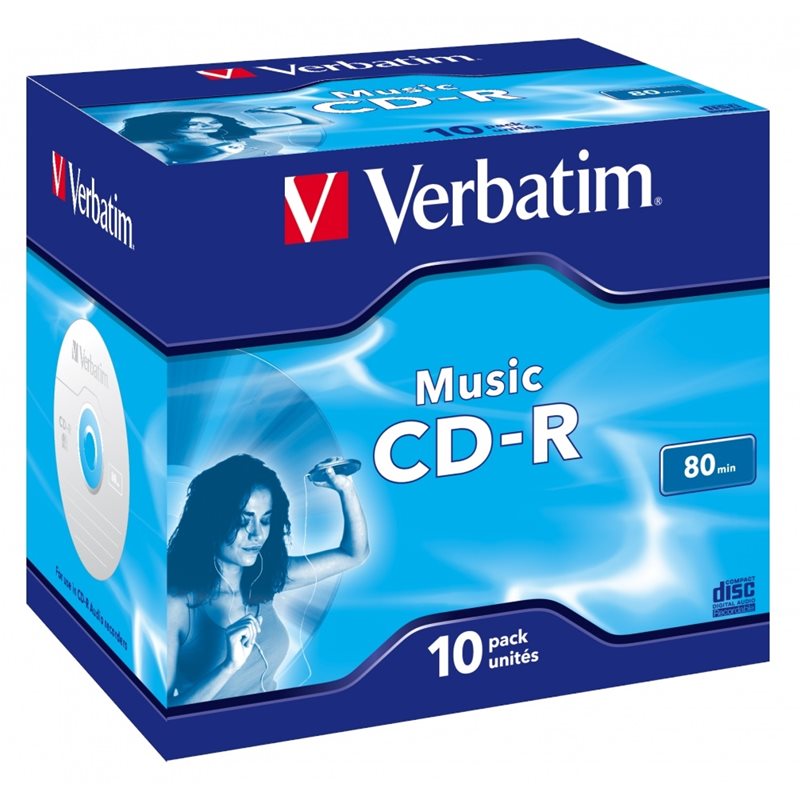 Verbatim CD-R for Audio 80min, 16x, jewel-case, 10kpl