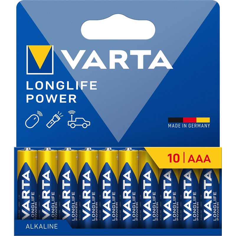 Varta AAA/LR03 Longlife Power -paristo, 10kpl