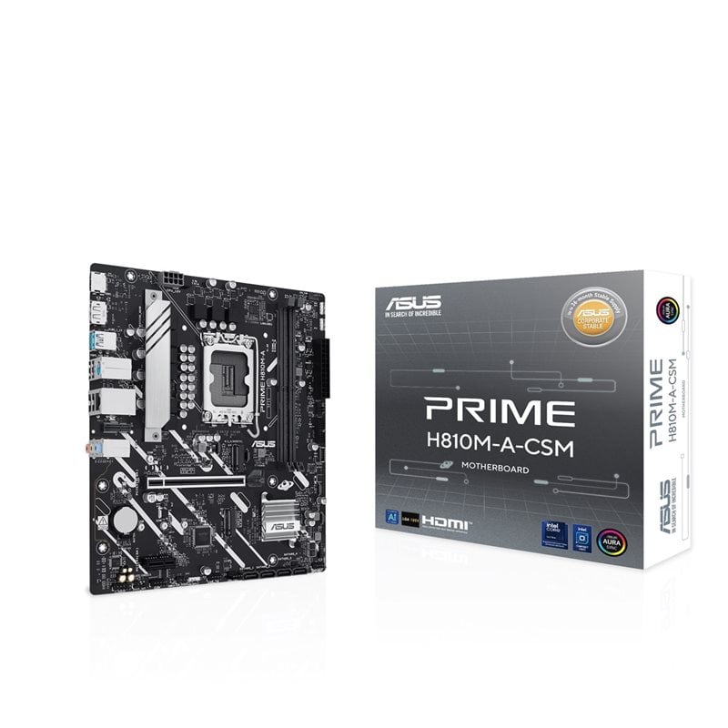 Asus PRIME H810M-A-CSM, mATX-emolevy