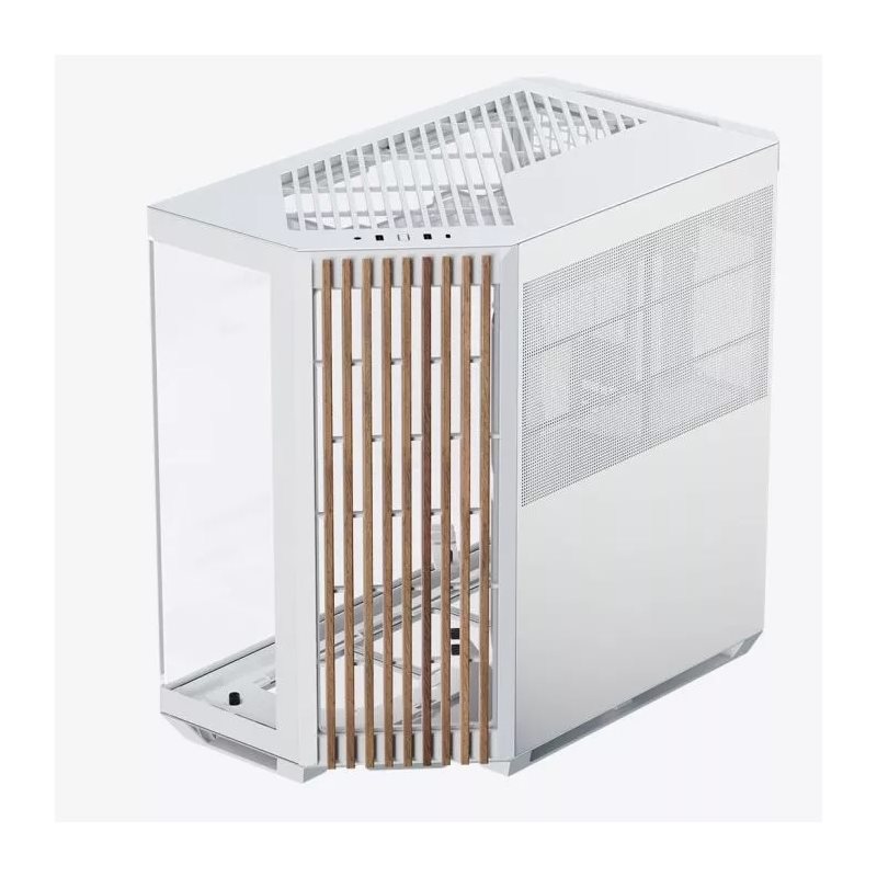 APNX V1 Wood - White, ikkunallinen miditornikotelo, valkoinen