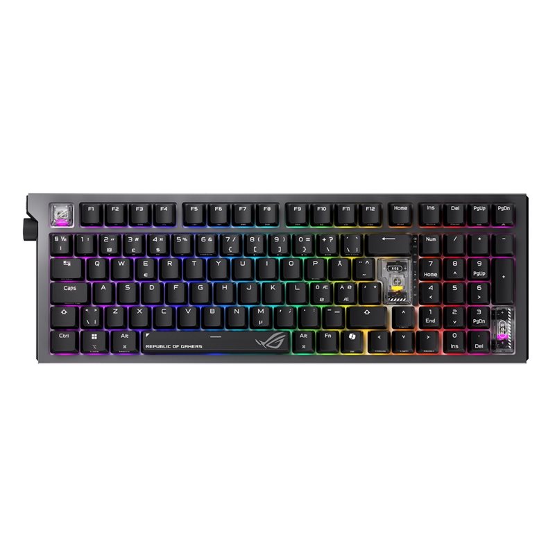 Asus ROG Strix Morph 96, langaton mekaaninen pelinäppäimistö, 96%, ROG NX Snow V2 Switch, musta