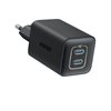 Anker 47W Nano 3 Charger, GaN-verkkovirtalaturi, 2x USB-C, musta