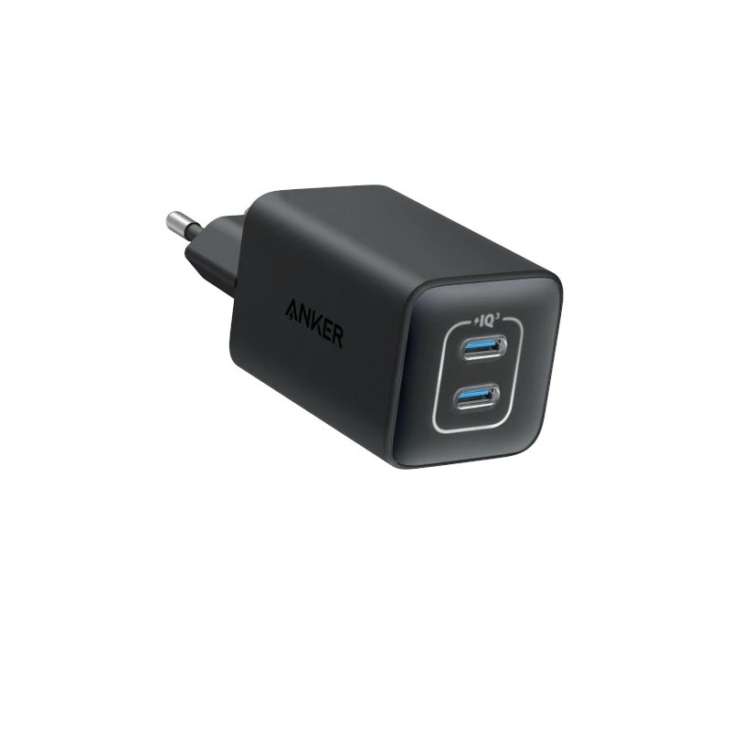 Anker 47W Nano 3 Charger, GaN-verkkovirtalaturi, 2x USB-C, musta
