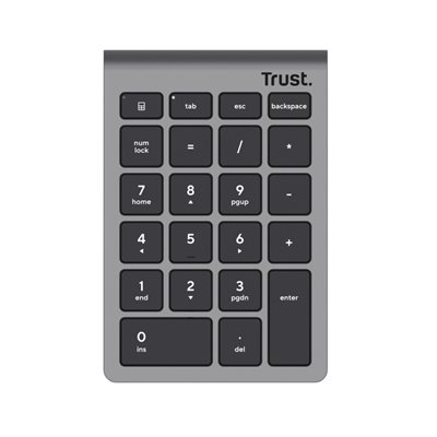 TRUST XALAS -langaton numeronäppäimistö, musta