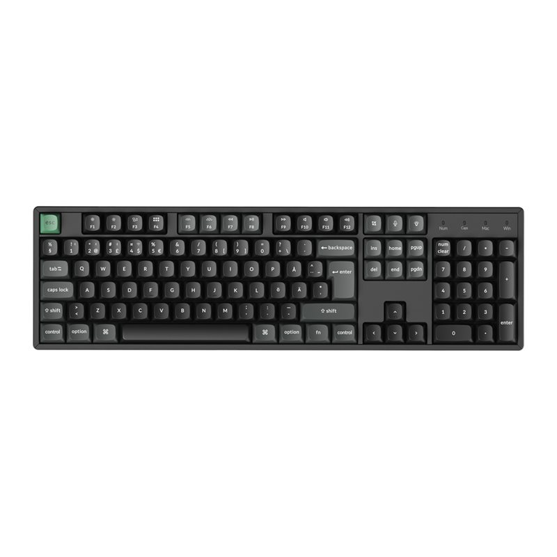 Keychron K10 Ultra 8K, langaton mekaaninen näppäimistö, 100%, Keychron Apex Red, musta