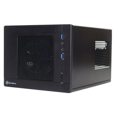 SilverStone Mini-ITX-kotelo, SST-SG05B-Lite USB3.0 Sugo, musta