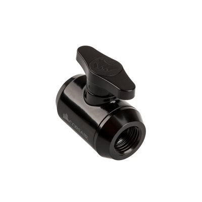 Corsair Hydro X Series XF Ball Valve - Black -suljinventtiili, musta
