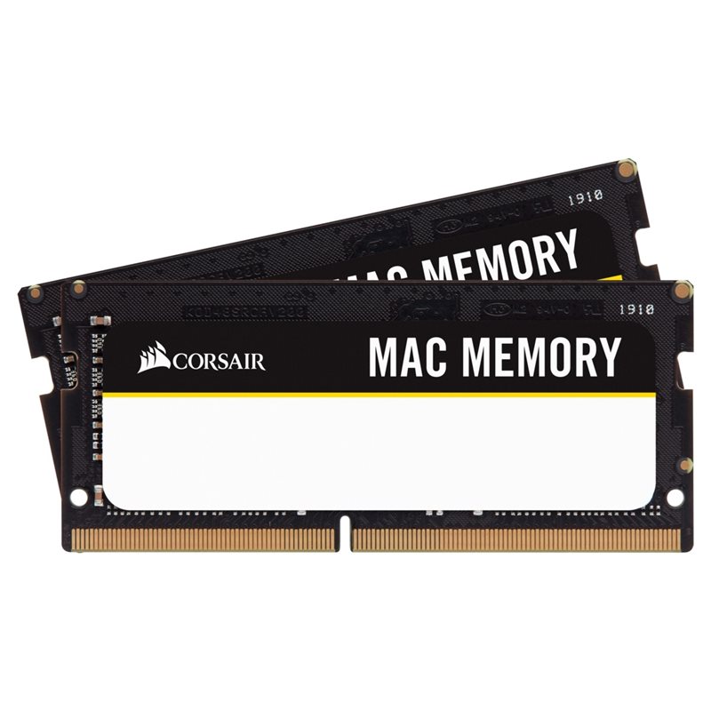 Corsair 32GB (2 x 16GB) Mac Memory, DDR4 2666MHz, SO-DIMM, CL18, 1.20V, musta