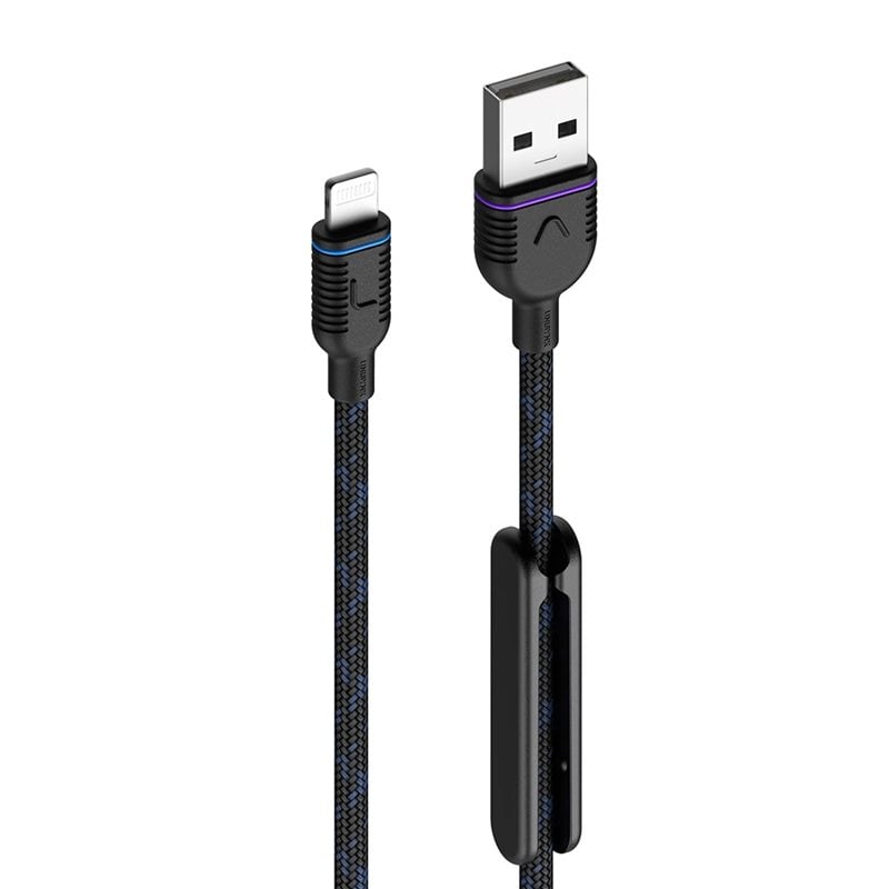 Unisynk Lightning - USB-A -kaapeli, MFI, 2m, musta