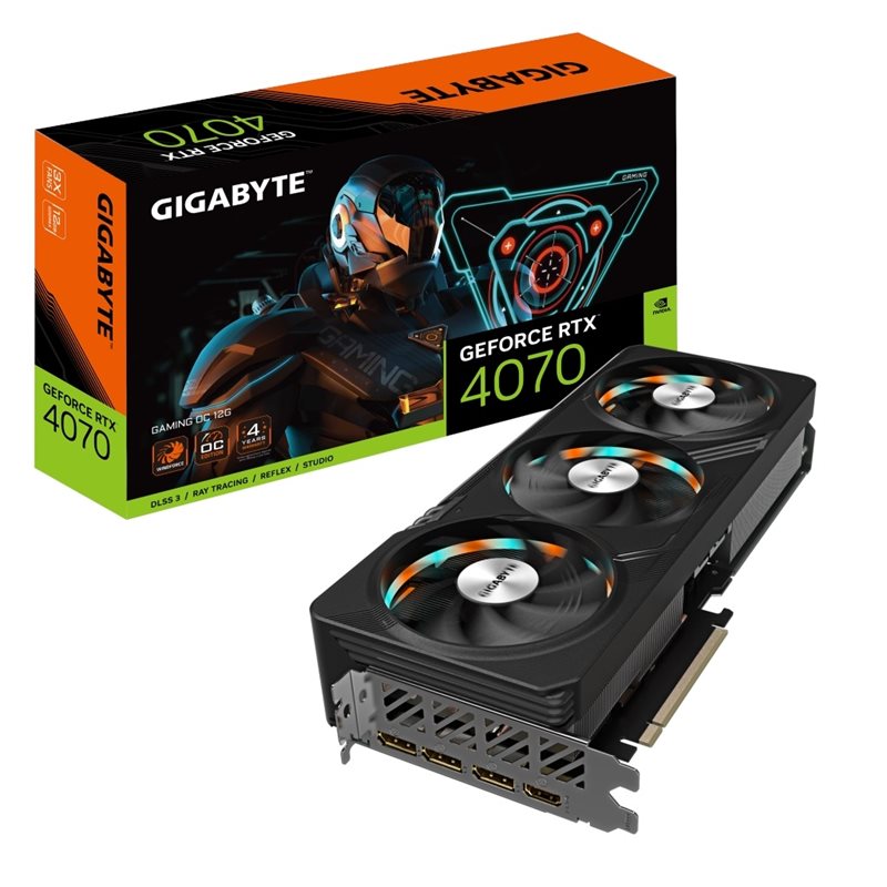 Gigabyte GeForce RTX 4070 GAMING OC -näytönohjain, 12GB GDDR6X