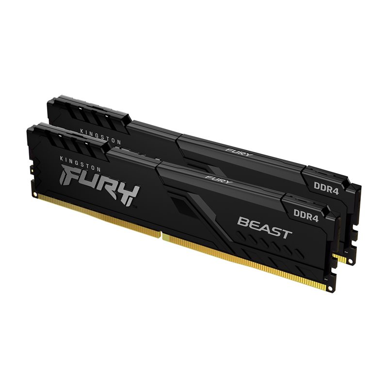 Kingston (Outlet) 32GB (2 x 16GB) FURY Beast, DDR4 3200MHz, CL16, 1.35V, musta