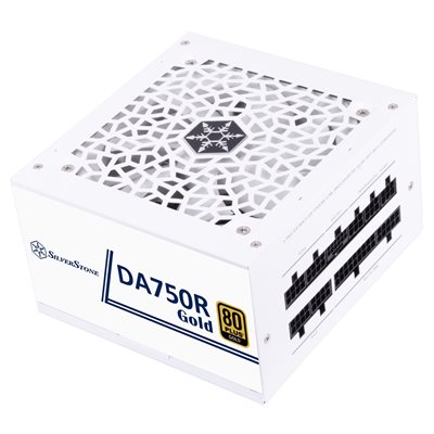 SilverStone 750W DA750R Gold, ATX-virtalähde, 80 Plus Gold, valkoinen